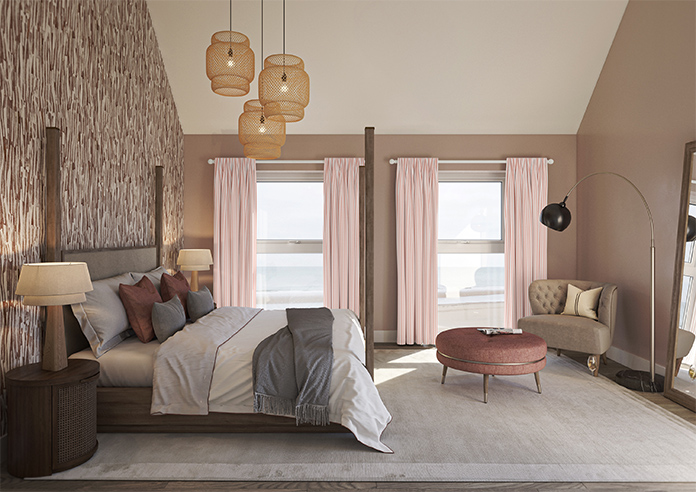 Lace Stripes, Toast Orange - Made to Measure Curtains - Image 14